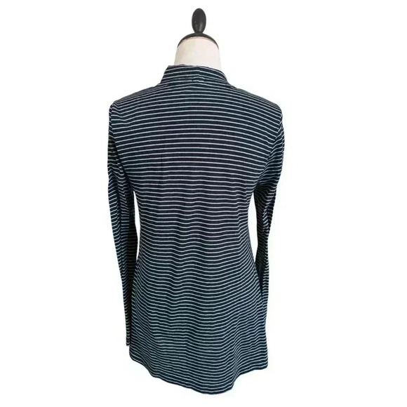J. Crew Open Front Cardigan Navy and Light Blue Striped Women's Size Med - Picture 4 of 6